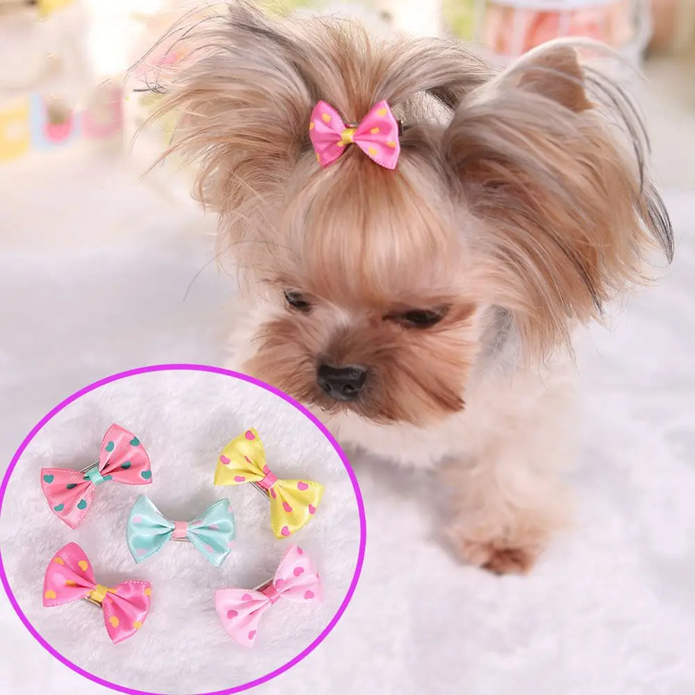 

Красочные заколки для волос для собак, кошек, милый бант, аксессуары для красоты щенков, аксессуары для домашних животных