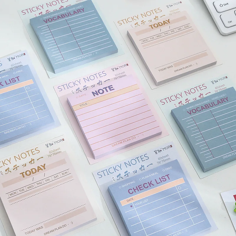 

Яркий стильный блокнот для заметок в стиле INS для девочек N раз Стикеры для заметок блокнот для заметок планировщик наклейки Закладка канцелярские принадлежности