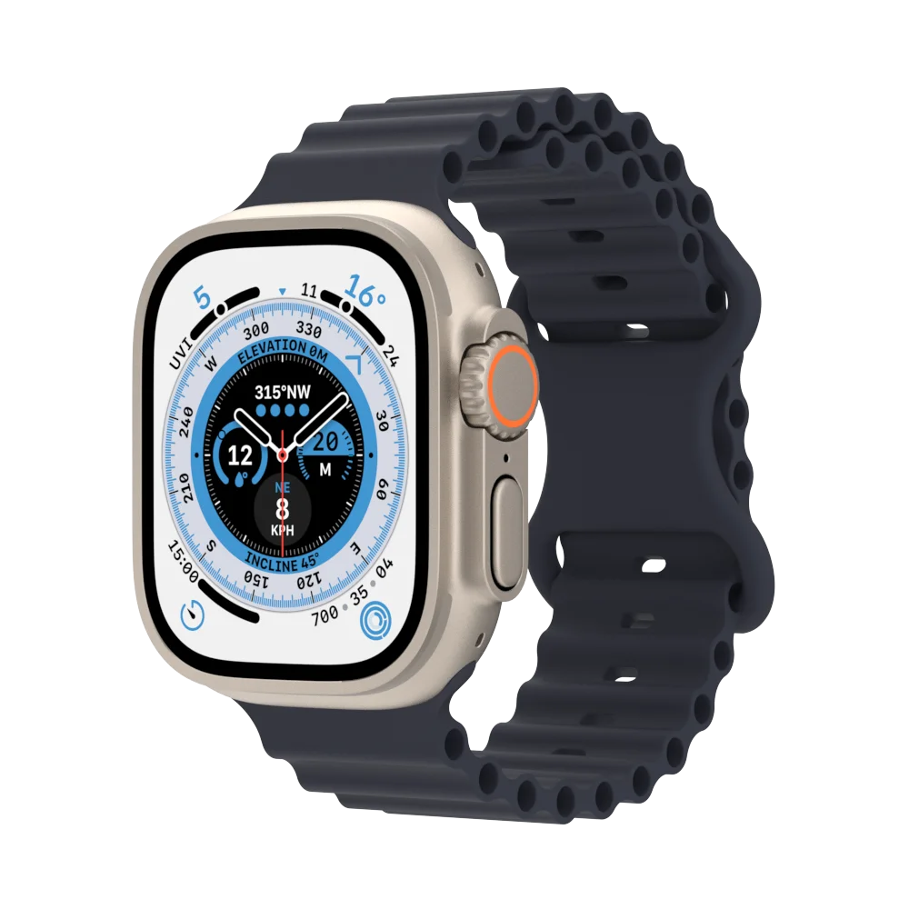 Ocean silicone strap For Apple watch Band Ultra 49mm 45mm 44mm Watchband For iWatch series 8 7 SE 6 4 3 42 38 41mm 40mm Bracelet