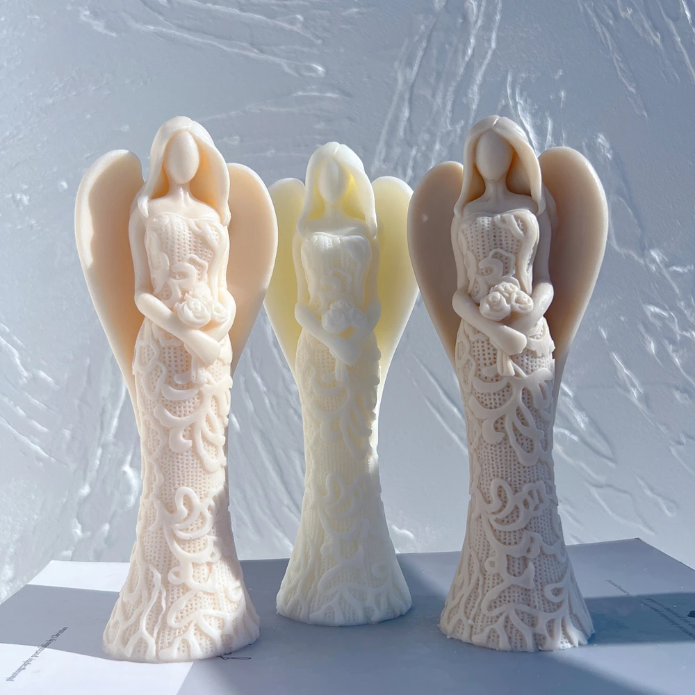 

Силиконовая форма для матери, скульптура с ангелом, форма для свечи из соевого воска, греческая Женская фигурка, домашний декор