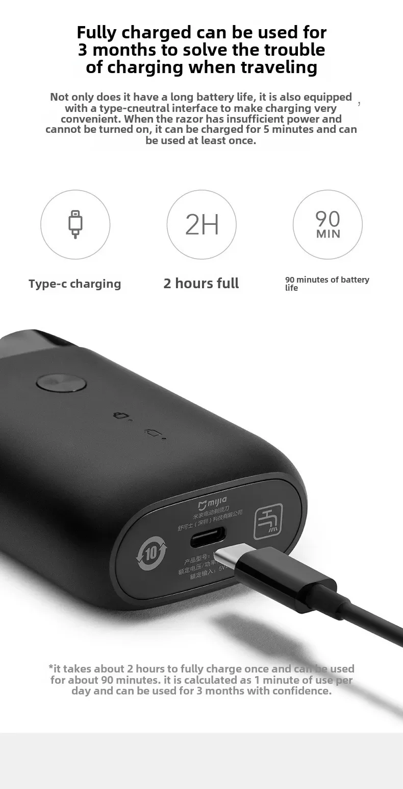 Xiaomi MIJIA S100 электрическая бритва ножницы триммер с двойным лезвием мужская для