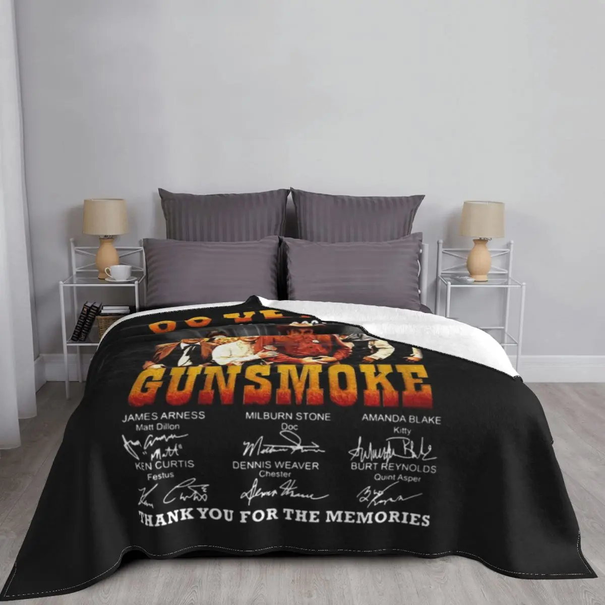 66 лет 1955-2021 милый плед Gunsmoke для путешествий