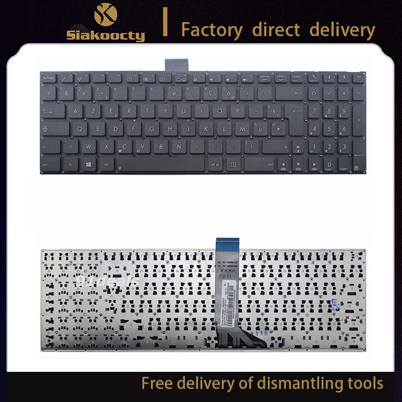 

Siakoocty fr French Keyboard FOR Asus X551 X551CA X551MA K555Y F551 F551C F551CA F551M F551MA F551MAV R512 R512C Black FR AZERTY