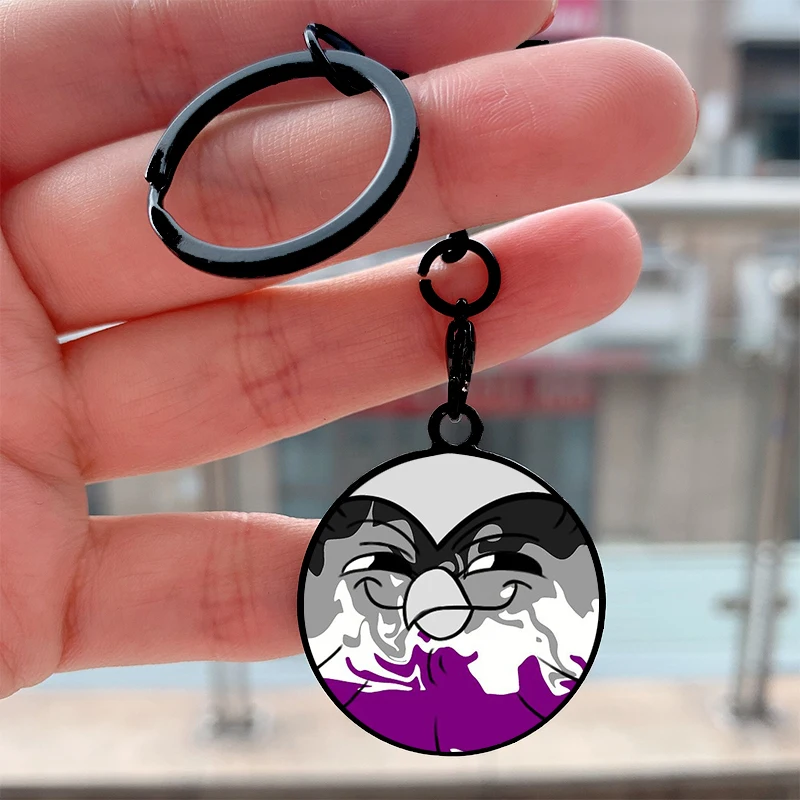 

Fashion owl Ace Hooty Cool Custom Key Tag Motorcycles Cars Backpack Chaveiro Keychain For Friends KeyRing Gifts Accessories