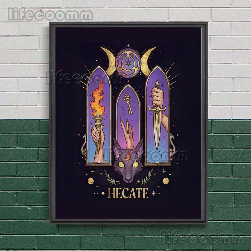 Винтажный настенный постер Moon Wiccan