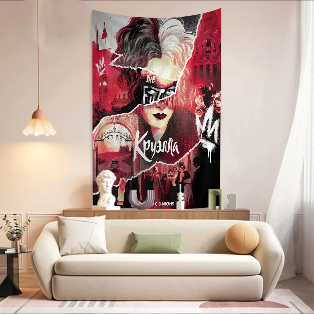 C-Cruella DIY настенный гобелен для гостиной дома и общежития Декор Настенный декор