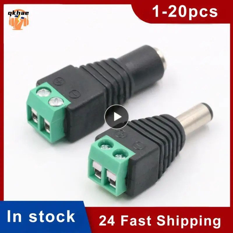 

4~40PCS pair () Coax Cat5 To Bnc DC Power Male jack plug DC female Connector plug adapter Av BNC UTP for CCTV Camera Video Balun