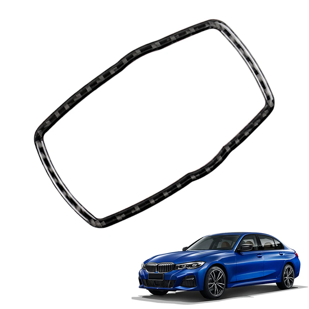 

1pc Car Carbon Fiber Multimedia Button Frame Cover Knob Trim For BMW F10 F20 F30 New Carbon Fiber 12*5.7cm