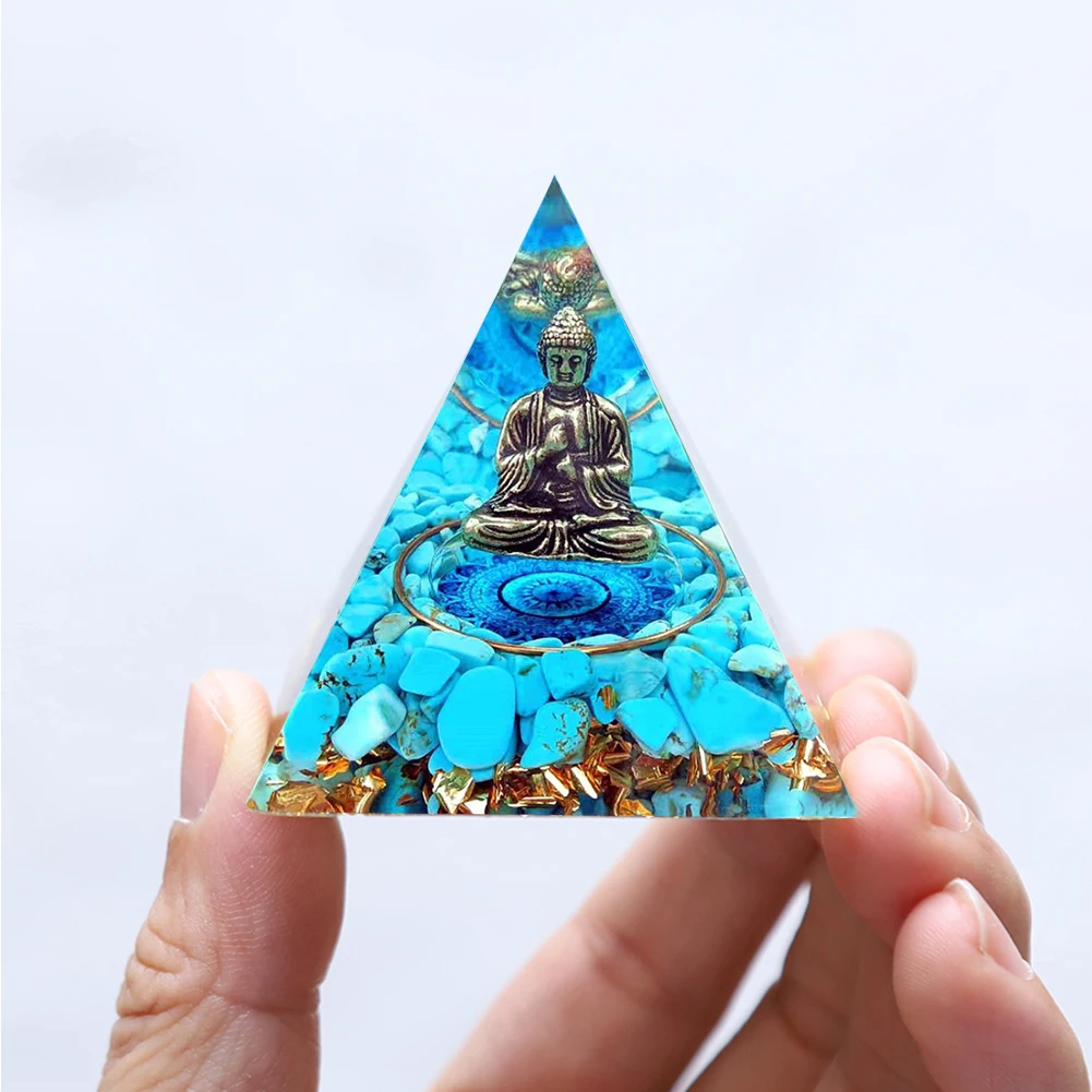Креативная фигурка пирамиды натуральный хрустальный камень скульптура офисные