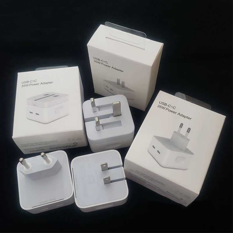 

Зарядное устройство USB 1:1 с коробкой, адаптер питания для быстрой зарядки iPhone 13, 12, 11 Pro, XS Max, 7, 8, SAMSUNG, 35 Вт