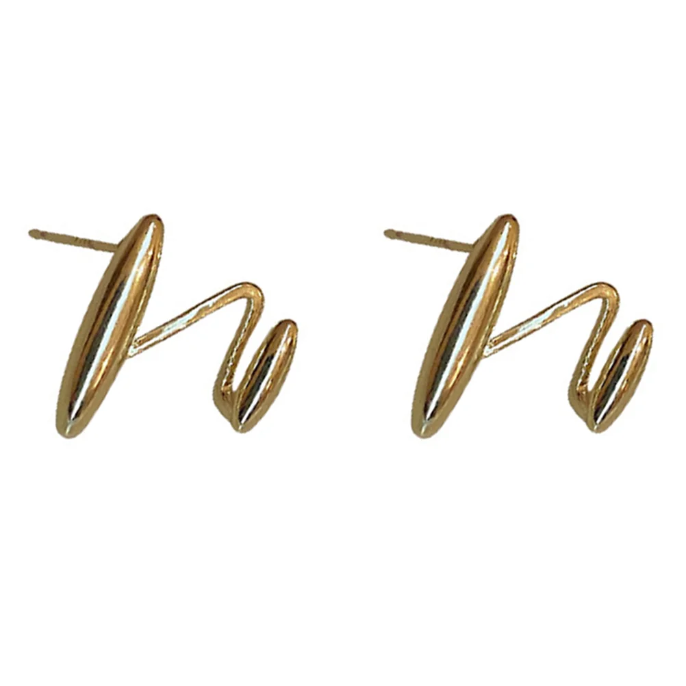 

Earringsfor Stud Gold Small Studs Tiny Simple Minimalist Geometricear Jewelry Bar Circle Spiral Cartilage Earring