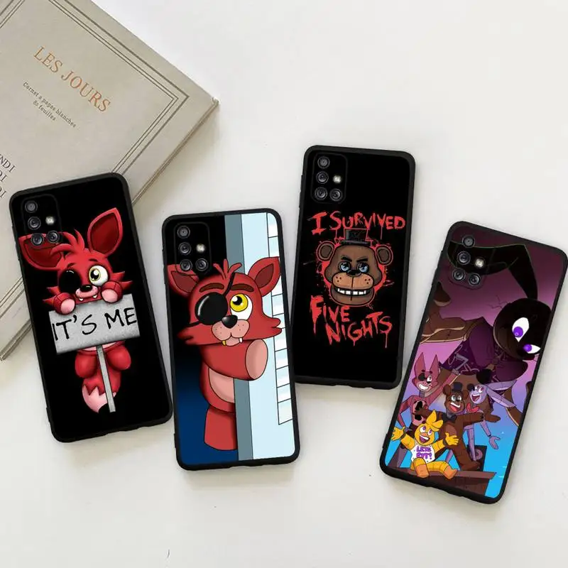 Cartoon Fox Fnaf Plush Foxy Phone Case For Samsung Galaxy A73 A53 A13 A03S A52 A72 A12 A81 A30 A32 A50 A80 A71 A51 A31 5G