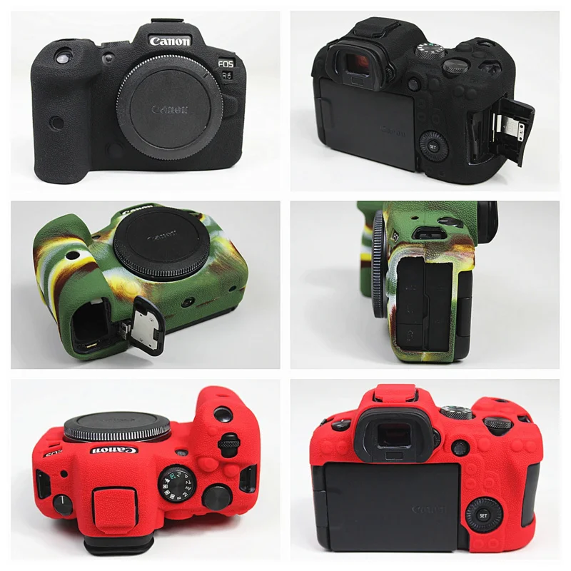 Для Canon EOS R5 R6 II EOSR5 EOSR6 Mark беззеркальная камера резиновая Силиконовая Стандартная