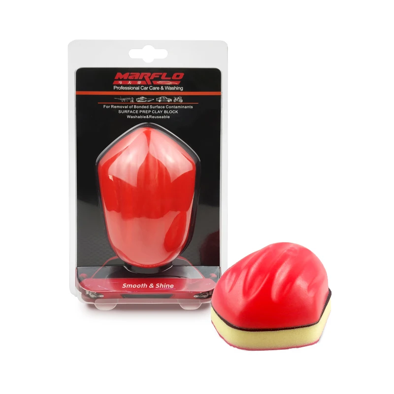 MARFLO Car Washer Mud Magic Clay Bar Sponge Pad Block Paint Cleaning Eraser Wax Polish Pad Tools Black Automotive Care Repair