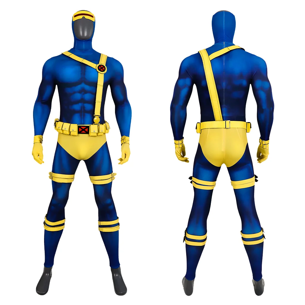 Комбинезон Cyclops Scott Summers костюмы для косплея маска Xman наряд на Хэллоуин вечерние