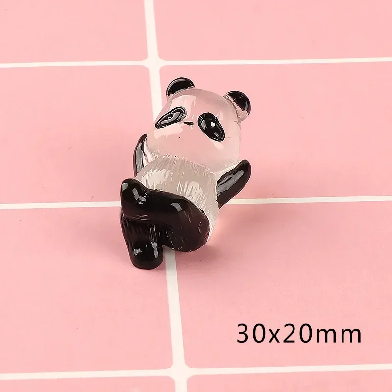 

5/1 шт. 3D мини светящаяся в темноте панда DIY ручная работа смола светящиеся фигурки панды украшения дома сад микро пейзажные украшения