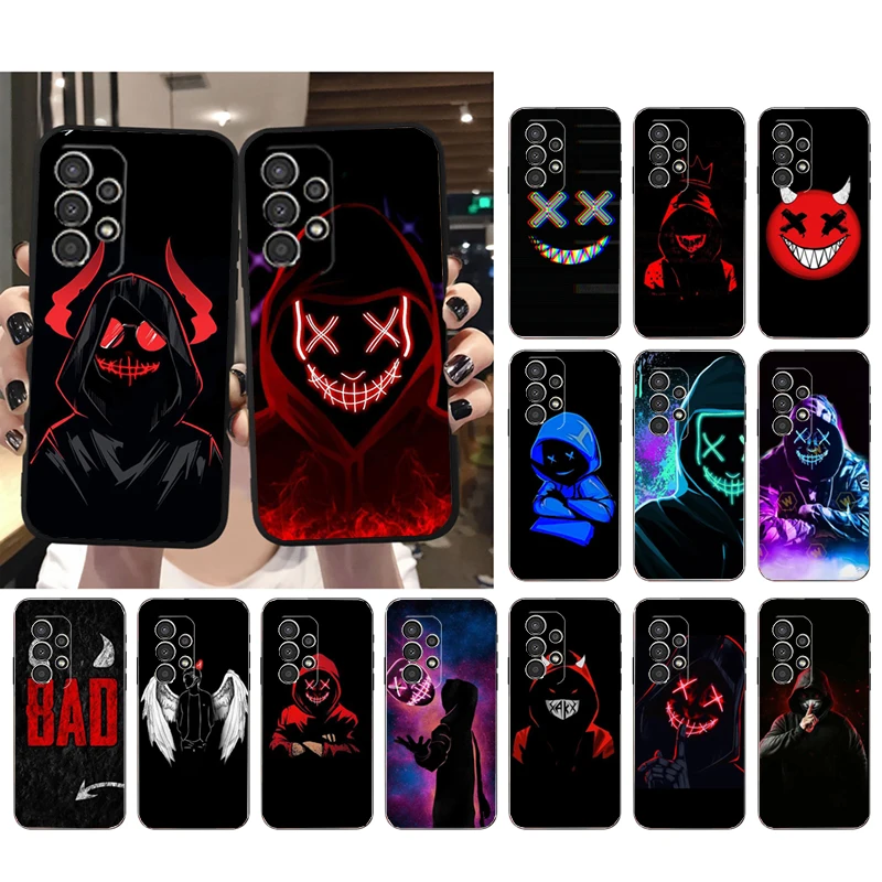 

Devil Bad Boy Mask Guy Phone Case for Samsung Galaxy A73 A13 A22 A32 A71 A33 A52 A53 A72 A73 A51 A31 A23 A34 A54 A52 A53S Funda