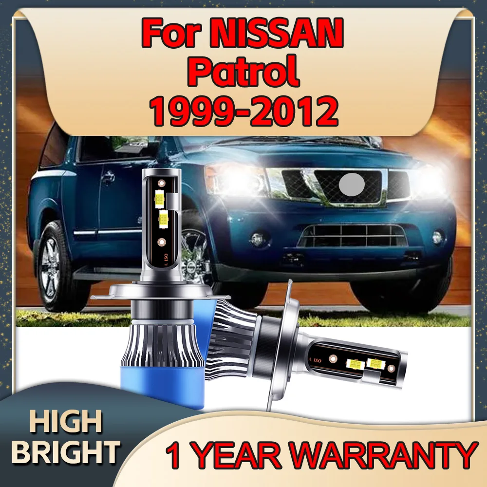 Фары головного света Автомобильные HiLo H4 2 шт. 6000K для NISSAN патруль 1999-2000 2001 2002 2003 2004