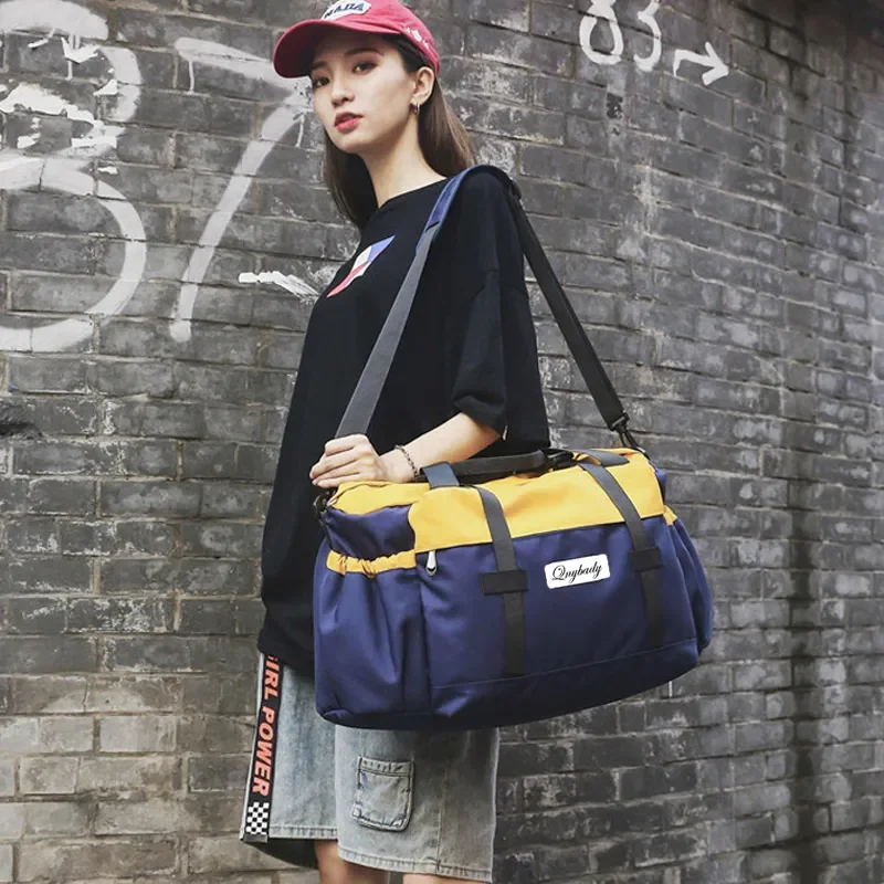 Fashion Gym Bag Large Capacity Women Men Fitness Bags Yoga Duffle Portable Training Bags Mulitfunction Swimming Travel  Backpack