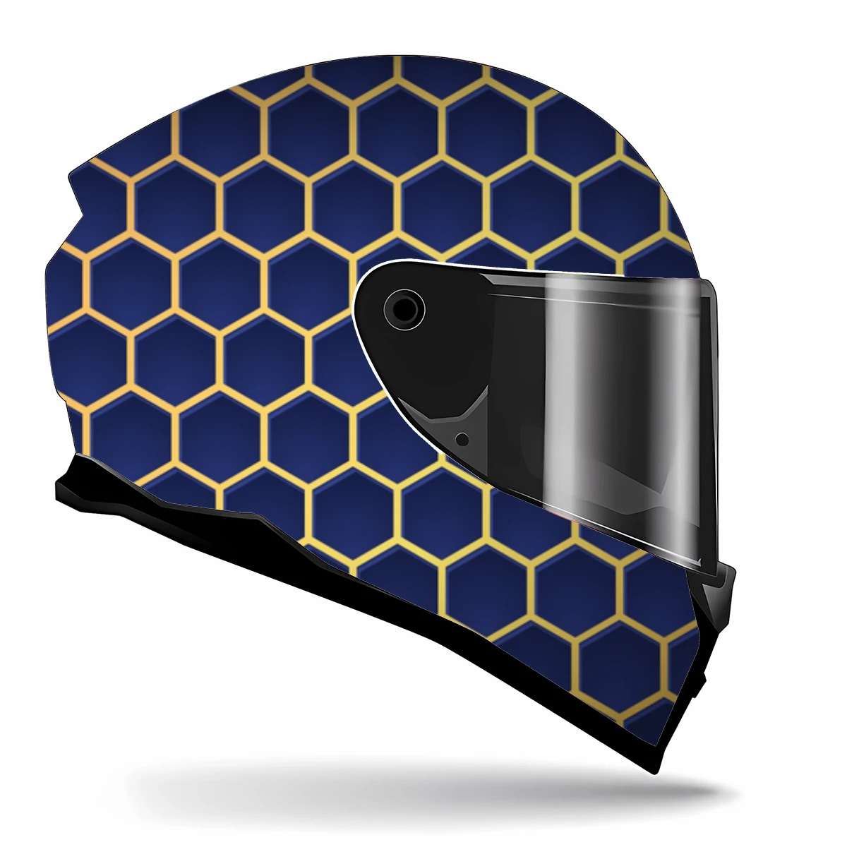 Шестигранная градиентная линия полная наклейка на шлем мотоциклетный гоночная