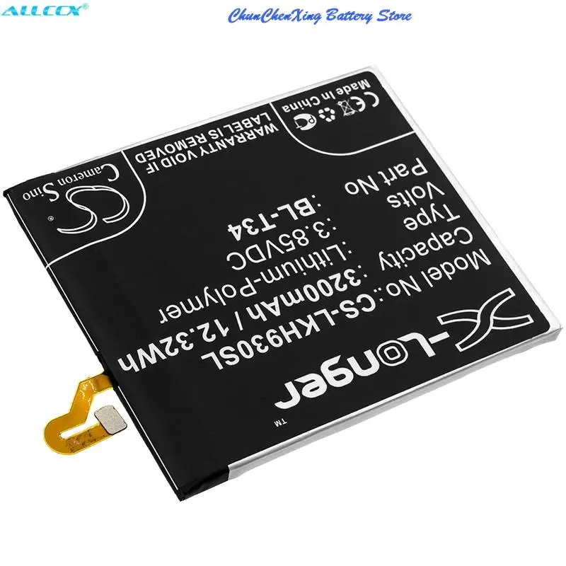 Аккумулятор Cameron Sino 3200 мАч BL-T34 для LG AS998 H930 H930G H930K H931 H932U H933 LS998 S998 V30 V300K V300L V300S V30S V35