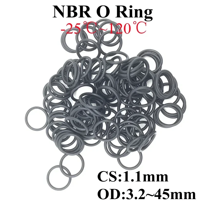 50 шт. уплотнительное кольцо CS 1 мм наружный диаметр 3 2 ~ 45 NBR автомобильная