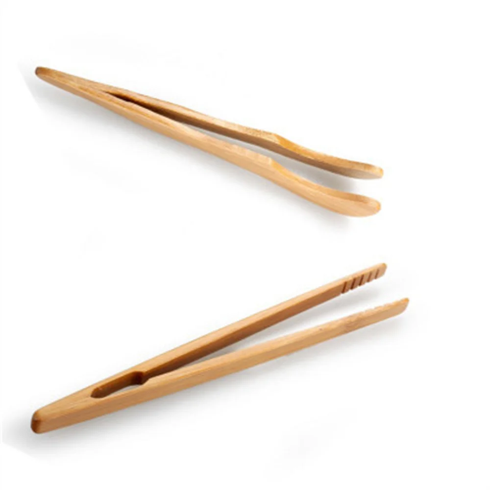 

1Pcs Wooden Teaware Tea Tweezer Bacon Tea Clip Tongs Bamboo Salad Food Toast Bend Clip Straight Clips Kitchen Accessories Teaw