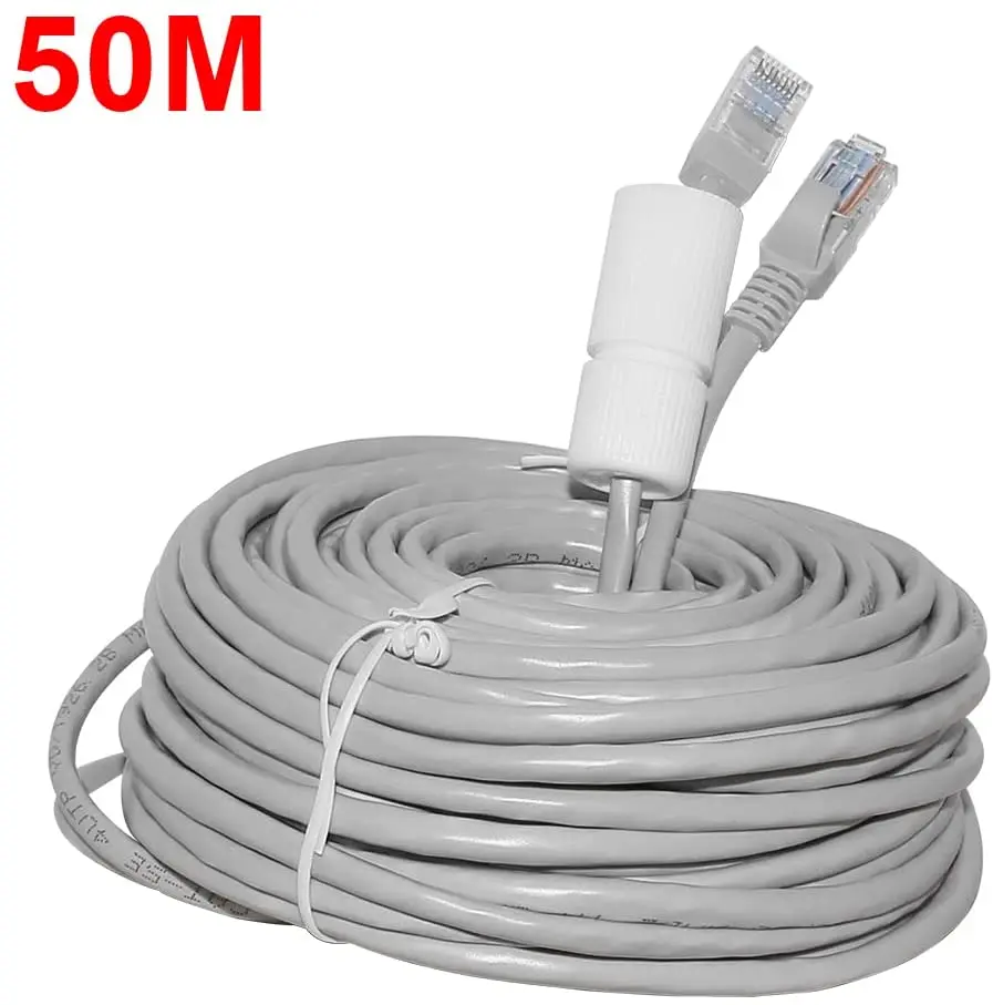 Hiseeu Cat5 Ethernet Network Cable RJ45 50M 20M Lan Cable POE Ethernet Cable for PoE Cameras NVR 65ft 164ft images - 6