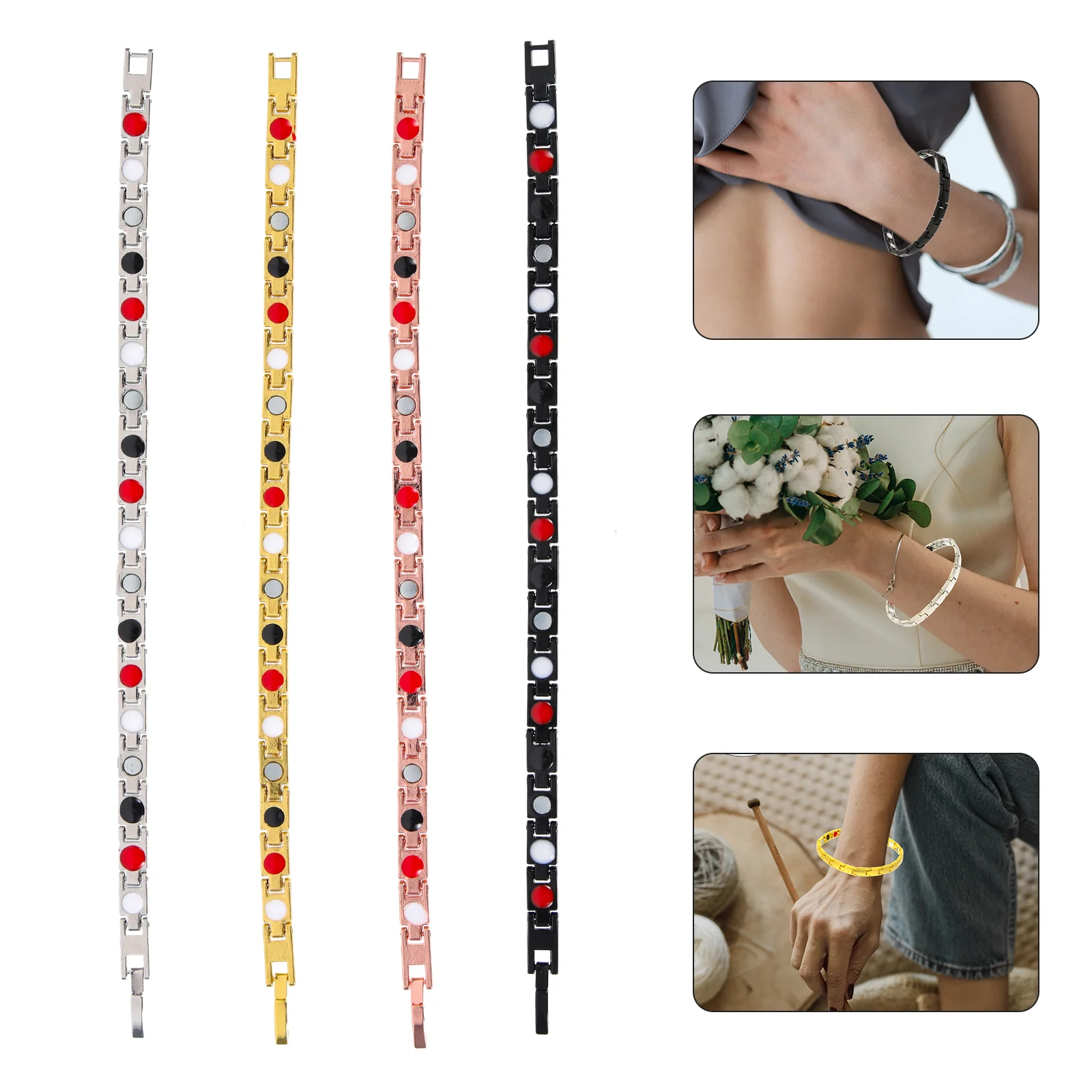 4 шт. украшения магнитотерапевтический браслет для девочек браслеты винтажные