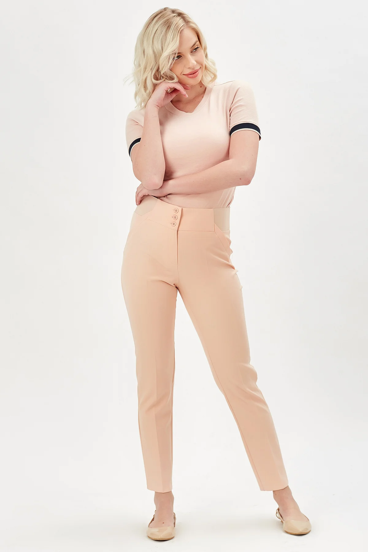Women's pants 2020 office sexy fashion casual trend casual jeans high waist pockets fabric summer pants sports plus size Turkish made in