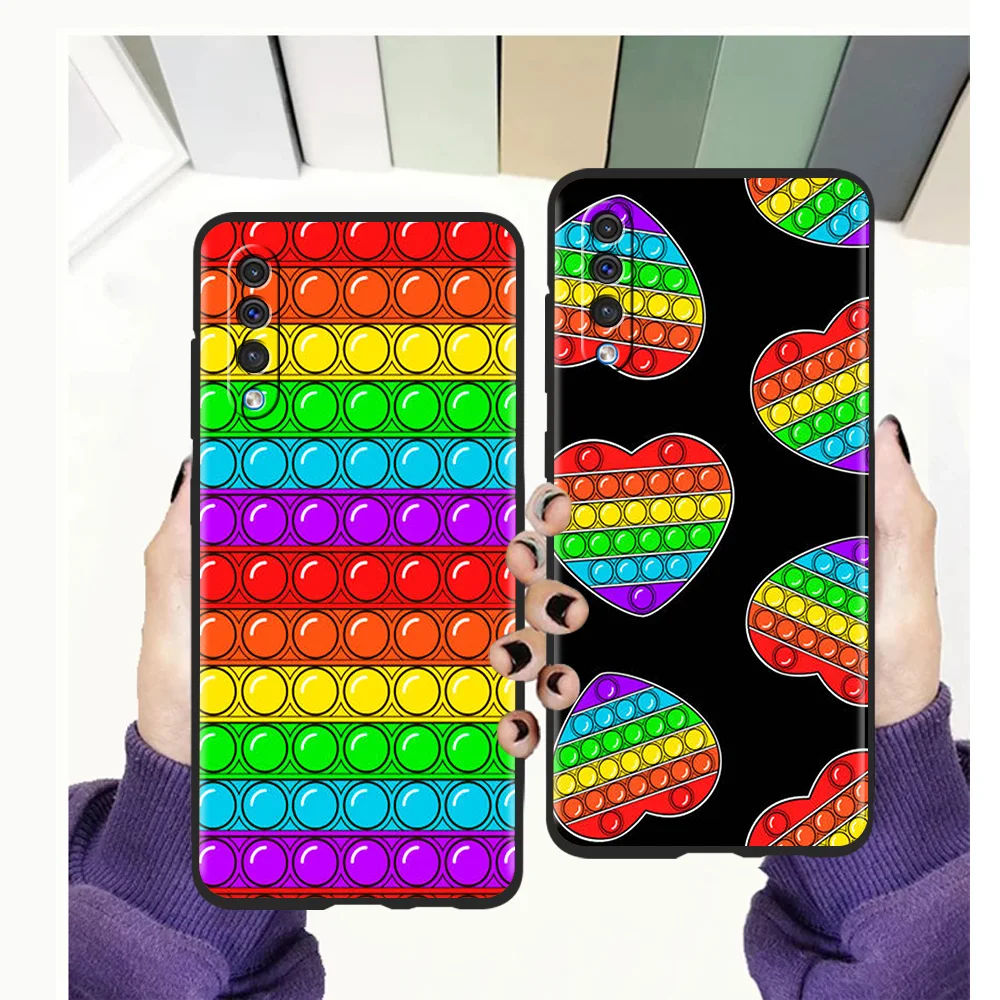 

Bubble Fidget Reliver Stress Antistress Picture Case For Samsung Galaxy A12 A02 A03 A03S A52 A70 A50 A20 A10 A10S A40 4G Shell