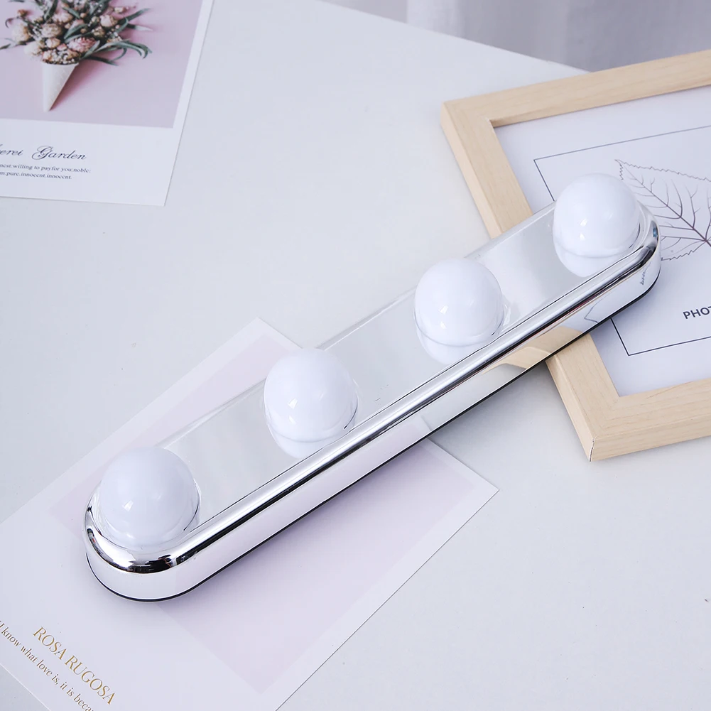 

Durable Mirror Light LED 4 LED ABS Applying Bathroom Cool White For Lamps Makeup Mirror Light Mounting Universal