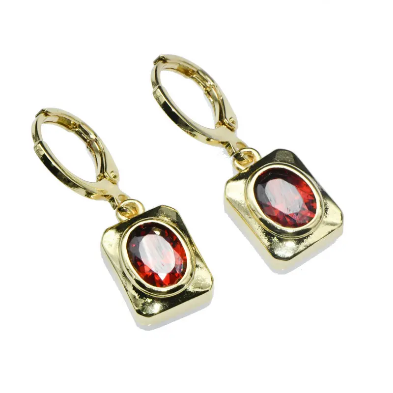 

Милые медные серьги-кольца с золотым покрытием для женщин