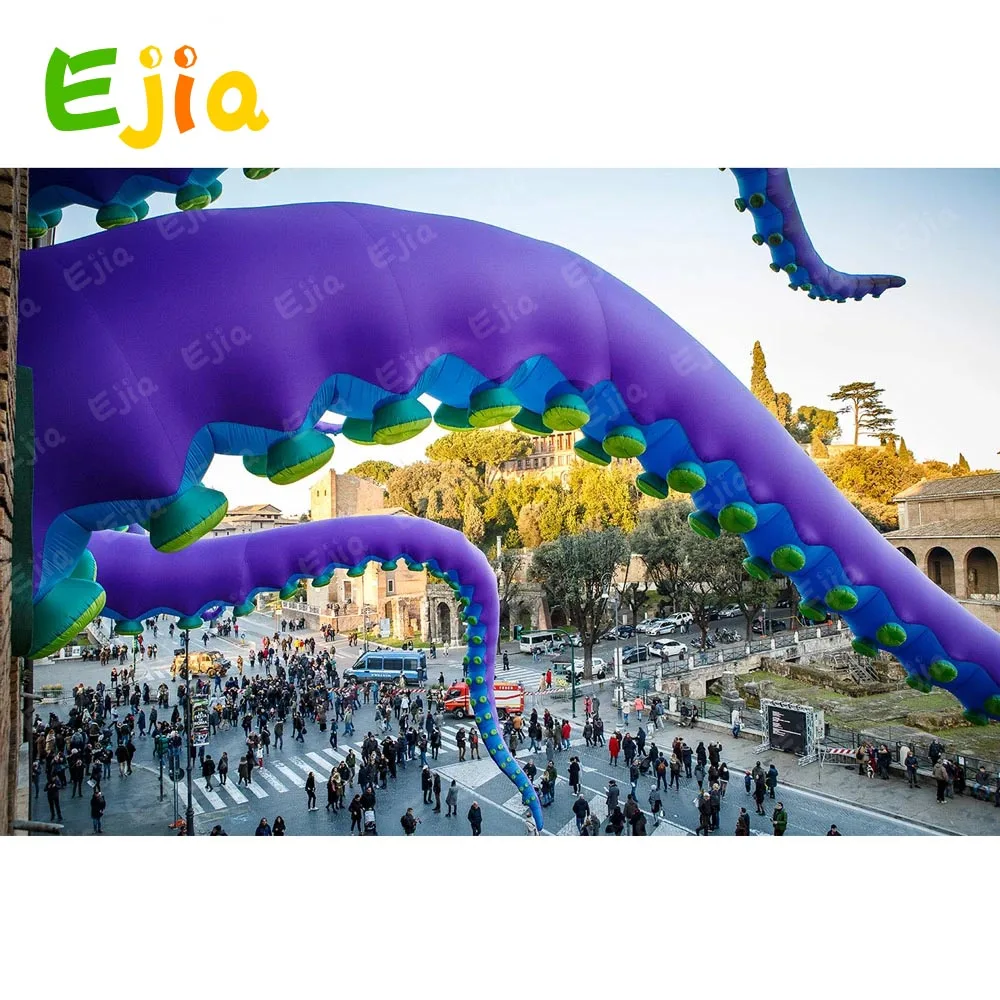 Customized Advertising Inflatable Halloween Octopus Tentacles Building Decoration Giant Inflatable Octopus Tentacl For festival images - 6