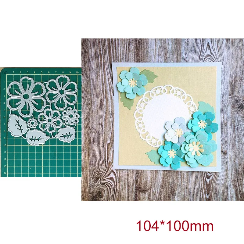 

8 шт., металлические Вырубные штампы в виде цветов, весенних листьев, фотоальбом, картонная бумага для тиснения, рукоделие, вырубки своими ру...