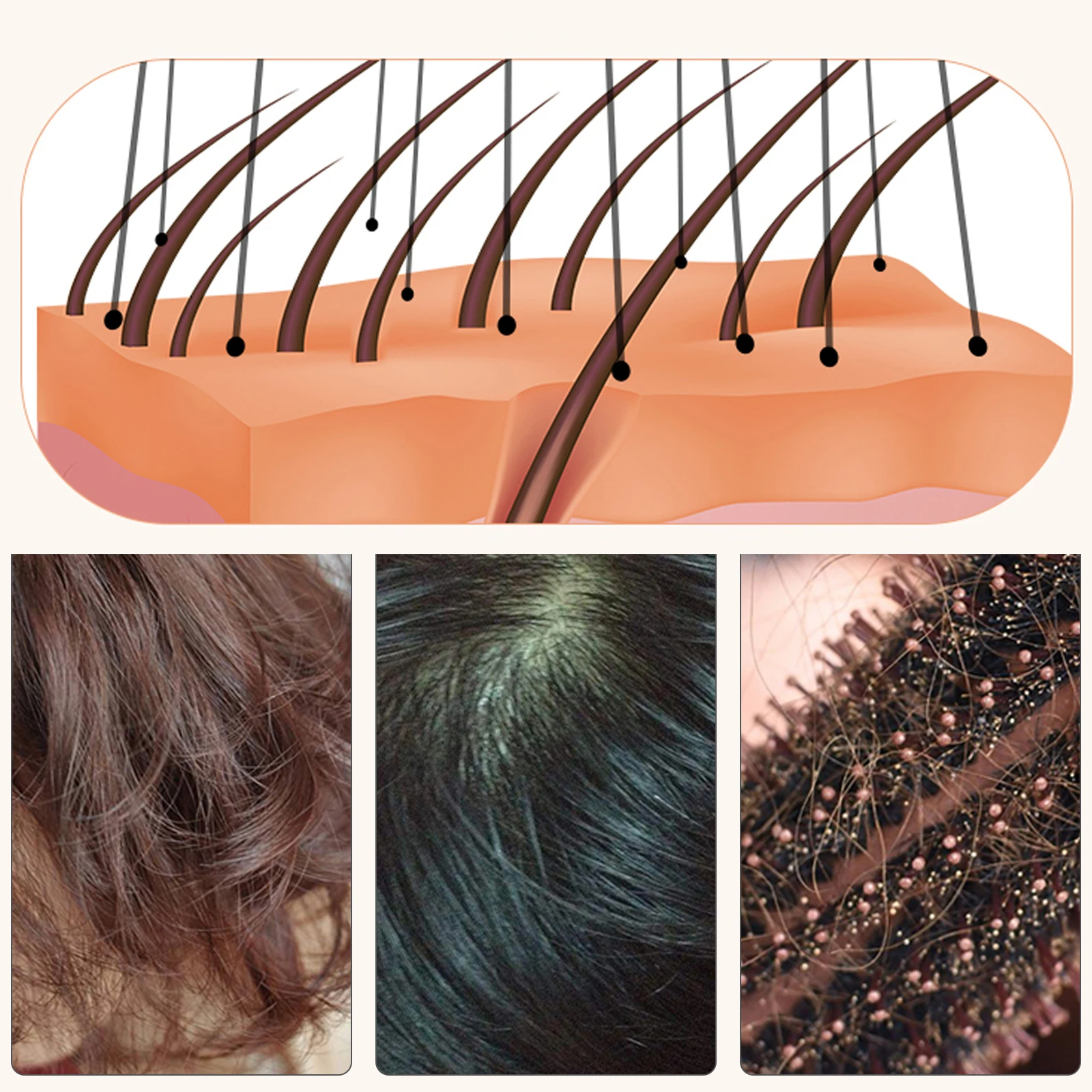 Портативный круглый карманный маленький размер Массажная Складная расческа для