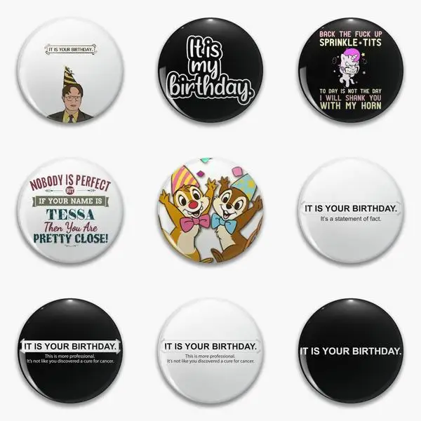 

Это ваш день рождения, мой Забавный подарок, мягкая булавка для пуговиц, настраиваемая Милая декоративная креативная брошь на воротник, бул...