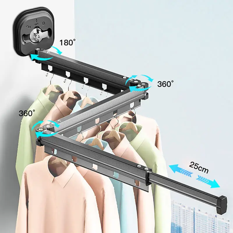 

Household Folding Drying Rack, Clothes Drying Rack, Wall-mounted Collapsible Drying Rack, Space Saver Clothes dryer