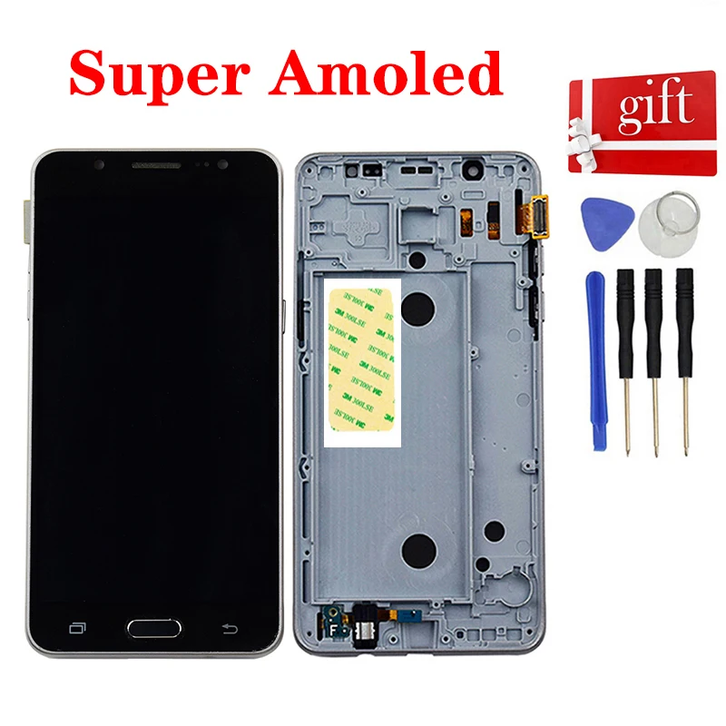 

For Samsung Galaxy J5 2016 J510 SM J510F J510FN J510M J510Y J510G DS Touch Screen Digitizer LCD Display Screen Assembly Frame