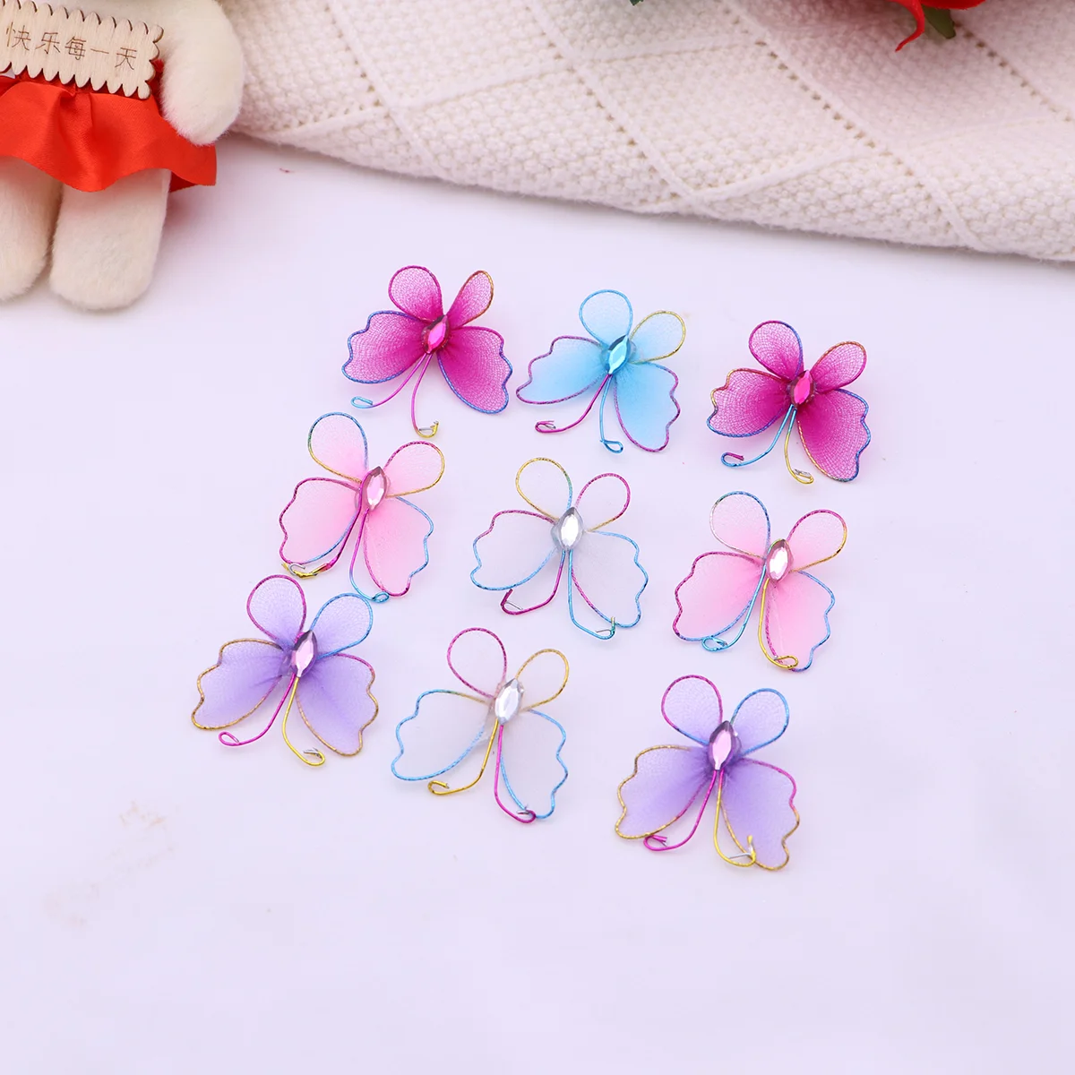 

50PCS Mixed Color Nursury Room Decals Living Room Wall Kids Bedding Room Stickers Butterflies Butterflies for Crafts
