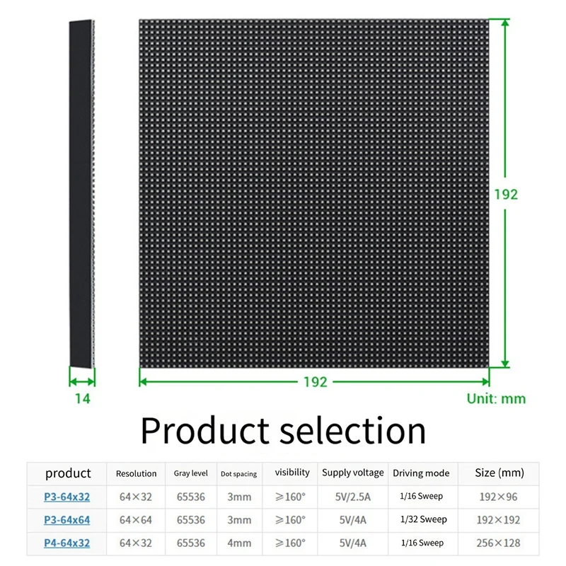 Waveshare для Raspberry Pi светодиодный дисплей с точечной матрицей RGB-подсветка