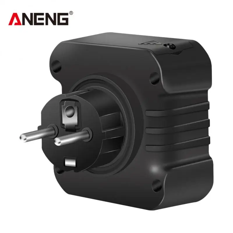 

Тестер для розеток ANENG AC10, детектор контактов нулевой линии, проверка полярности фазы, мультиметр с вилкой Стандарта США/ЕС, цифровой тестер