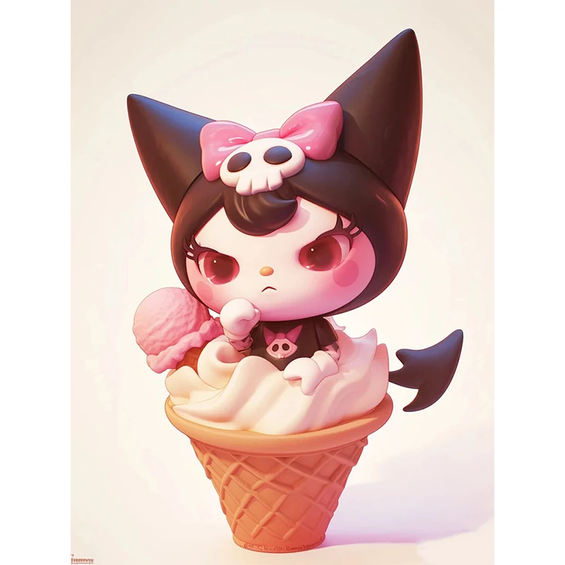 Sanrio Kuromi 5D Искусственная Алмазная Живопись Ручной Работы Многоцветный Домашний