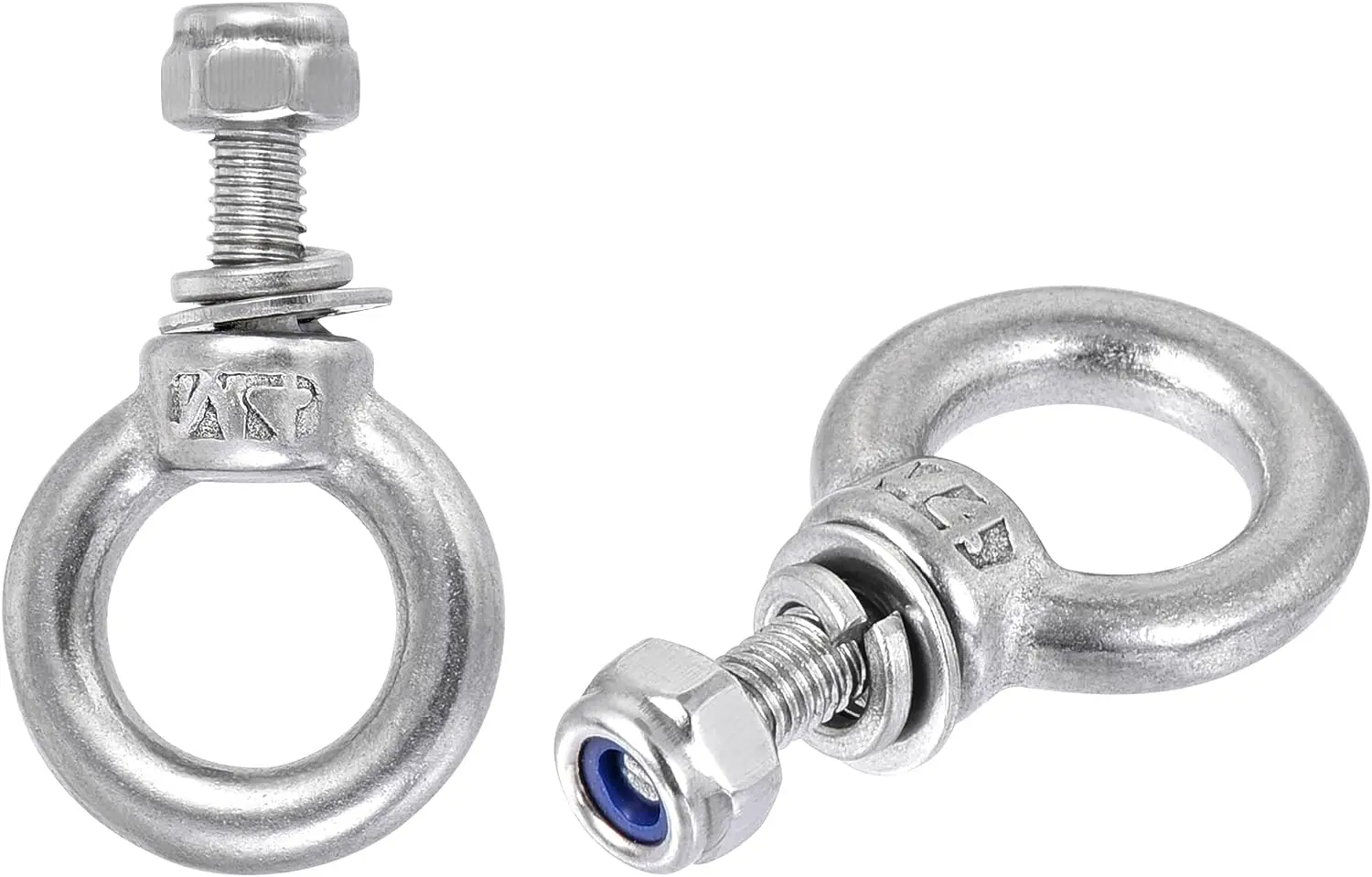 

Lifting Eye Bolt M5 x 13mm Male Thread with Hex Screw Nut Gasket Flat Washer for Hanging Securing Chain Wire Rope, 304 Stainless