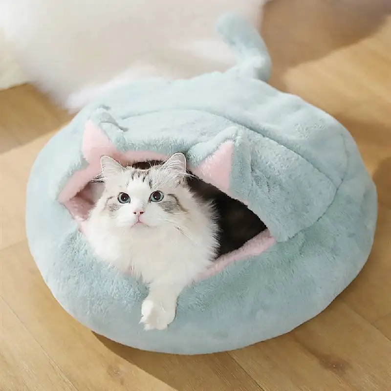 Домик для кошек и собак с глубоким сном милая дизайнерская зимняя теплая уютная