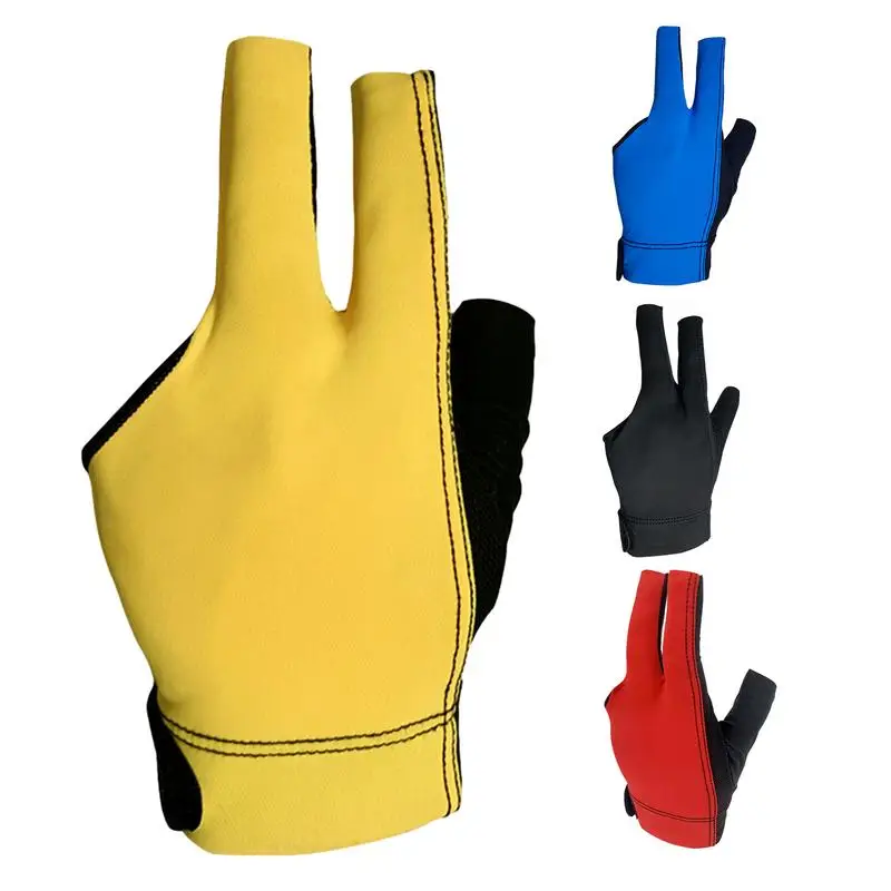 

Перчатка для игры на бильярде профессиональные перчатки для бильярда, противоскользящие спортивные перчатки с 3 пальцами, принадлежности для тренировок бильярда, игроков