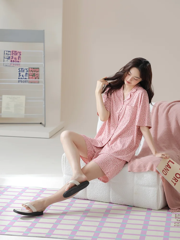 Пижама Qiyu 7A из антибактериального чистого хлопка женские летние шорты с коротким