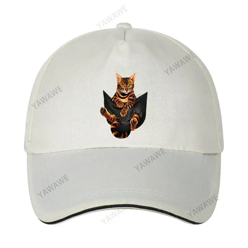 

Baseball Cap Spring Summer Solid Sunhat Bengal Cat Inside Pocket Baseball Caps Summer Casual Adjustable