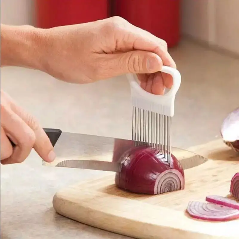 

2022 New Tomato Onion Vegetable Slicer Cutting Aid Guide Holder Slicing Cutter Gadget Kitchen Tools For Protecting Finger
