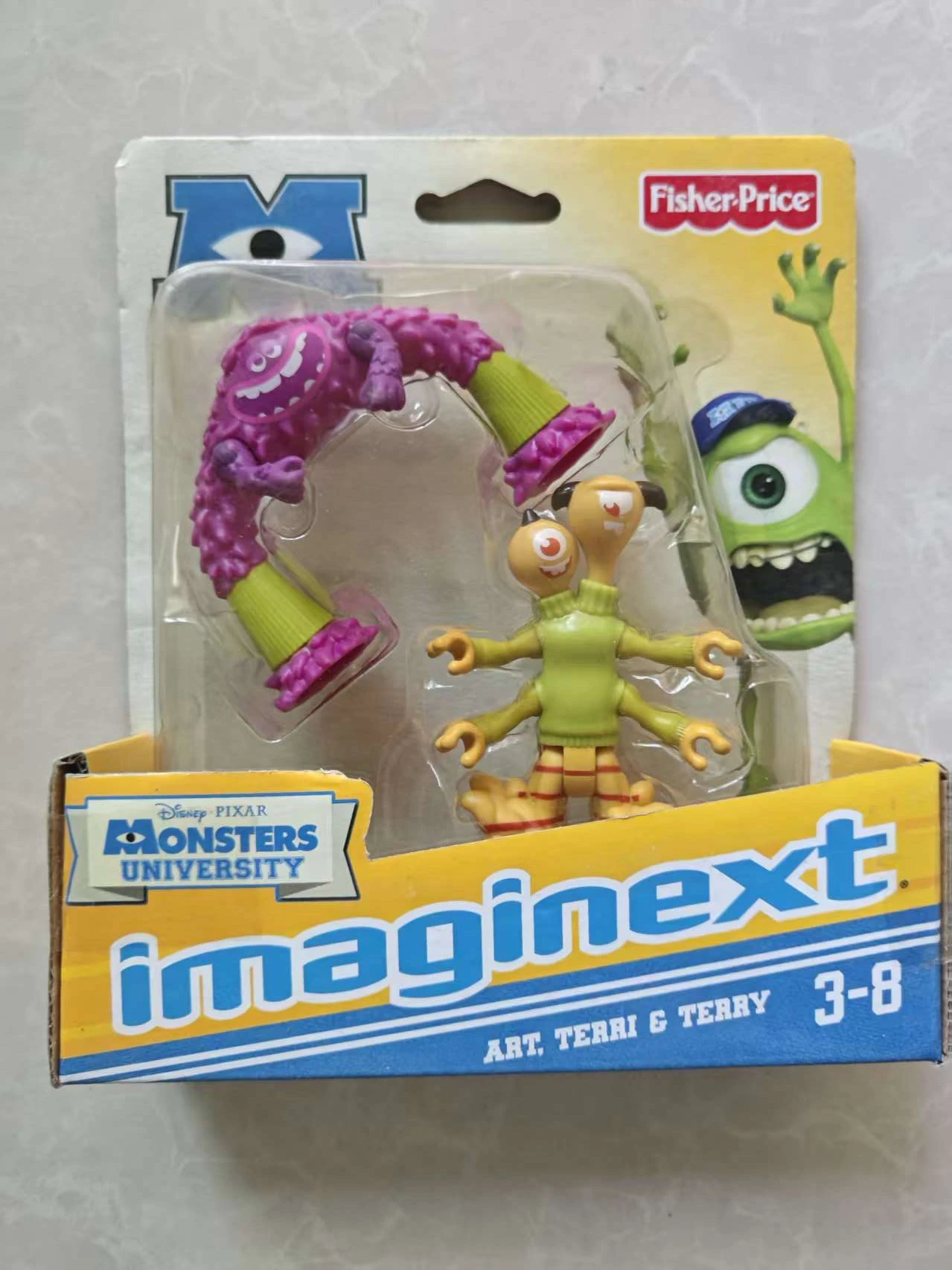Фото Disney Imaginext Monsters Inc. Университет Майка, Рэнди Салли и Squishy Terri, милые свежие фигурки, мультяшная фигурка, запечатанная №4